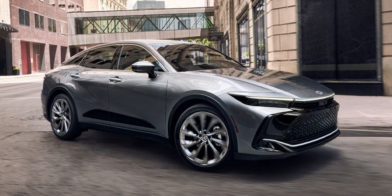 A 2025 Toyota Crown taking a turn in Akron, OH