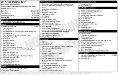 2017 Jeep Cherokee Sport