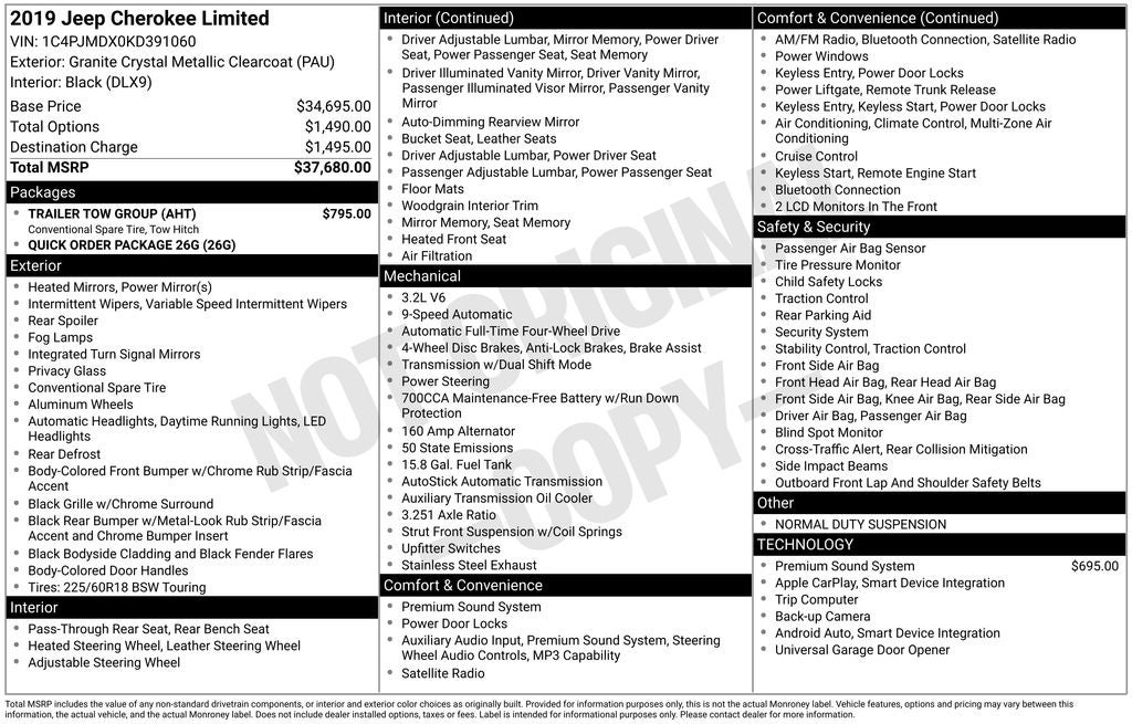 2019 Jeep Cherokee Limited