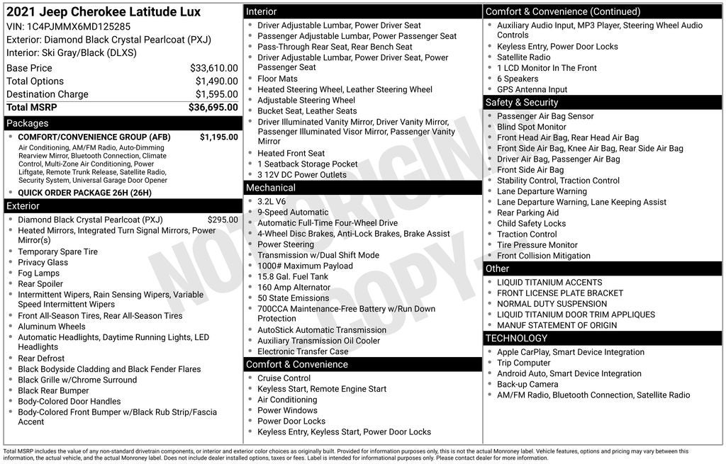 2021 Jeep Cherokee Latitude Lux