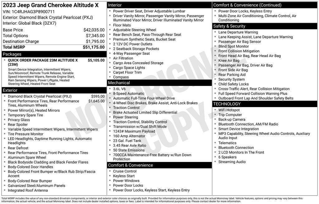 2023 Jeep Grand Cherokee Altitude X