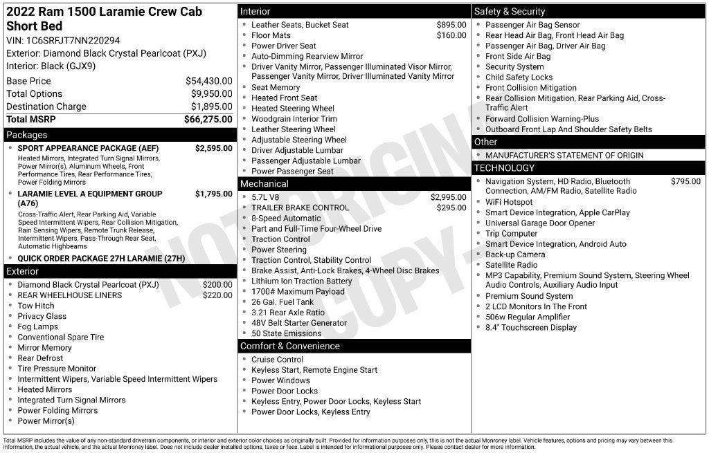 2022 RAM 1500 Laramie