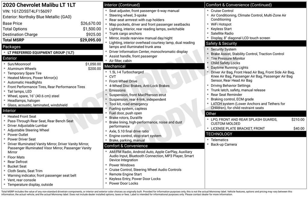 2020 Chevrolet Malibu LT
