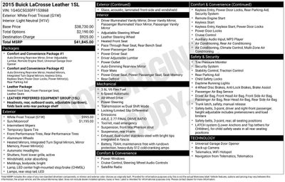 2015 Buick LaCrosse Leather Group