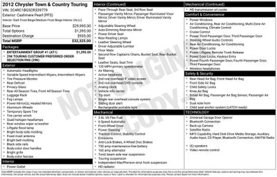 2012 Chrysler Town & Country Touring