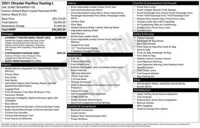 2021 Chrysler Pacifica Touring L