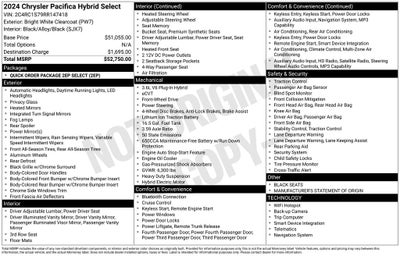 2024 Chrysler Pacifica Hybrid Select