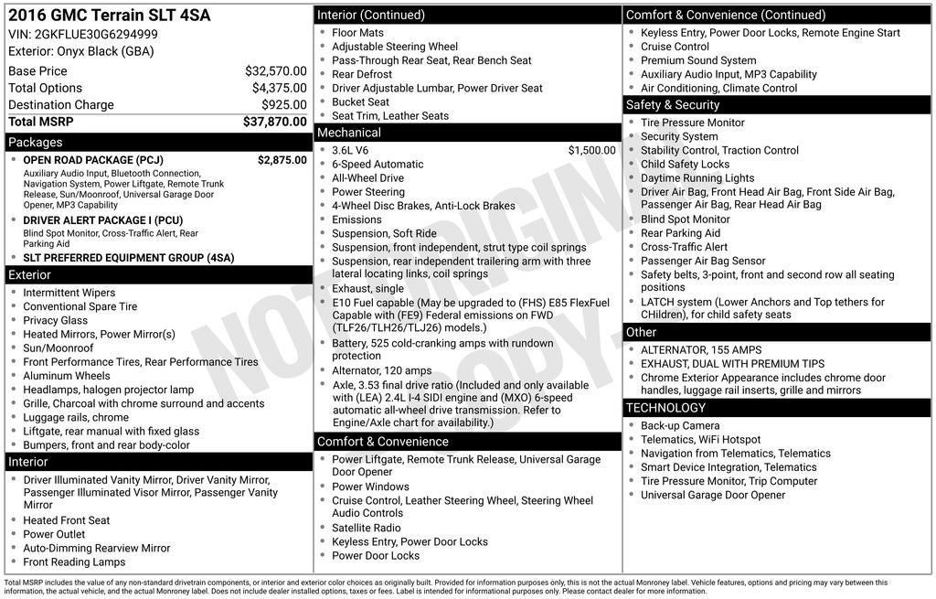 2016 GMC Terrain SLT