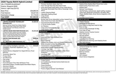 2020 Toyota RAV4 Hybrid Limited