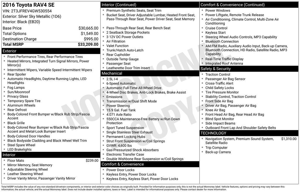 2016 Toyota RAV4 SE