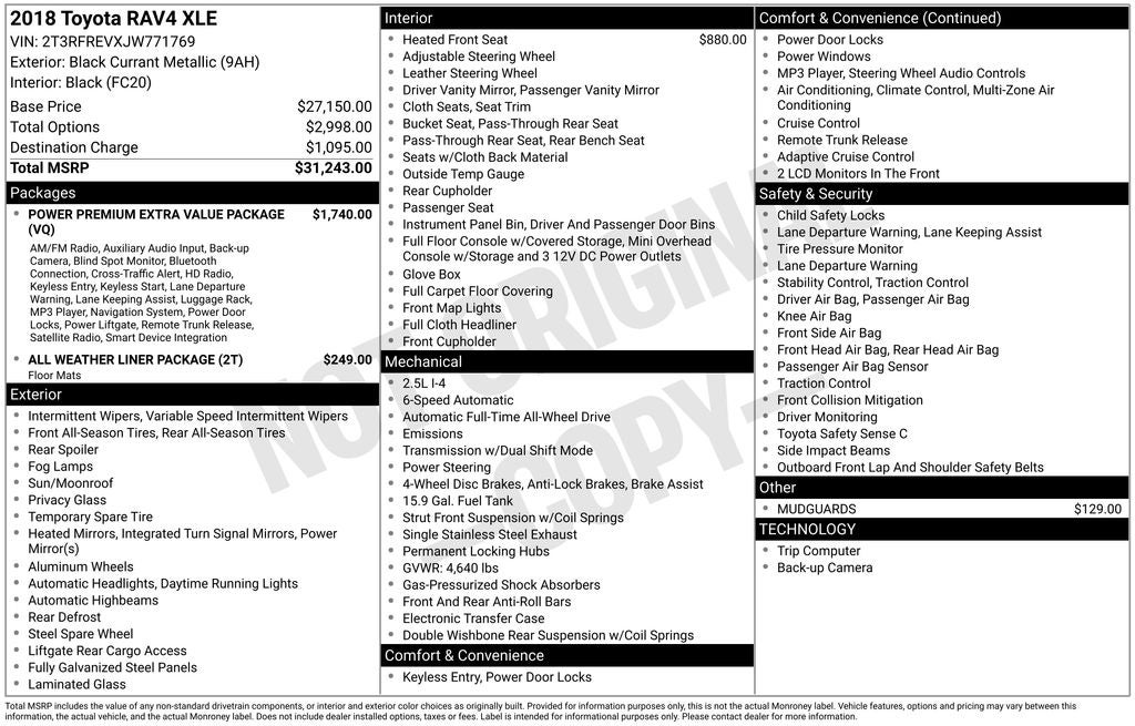 2018 Toyota RAV4 Base