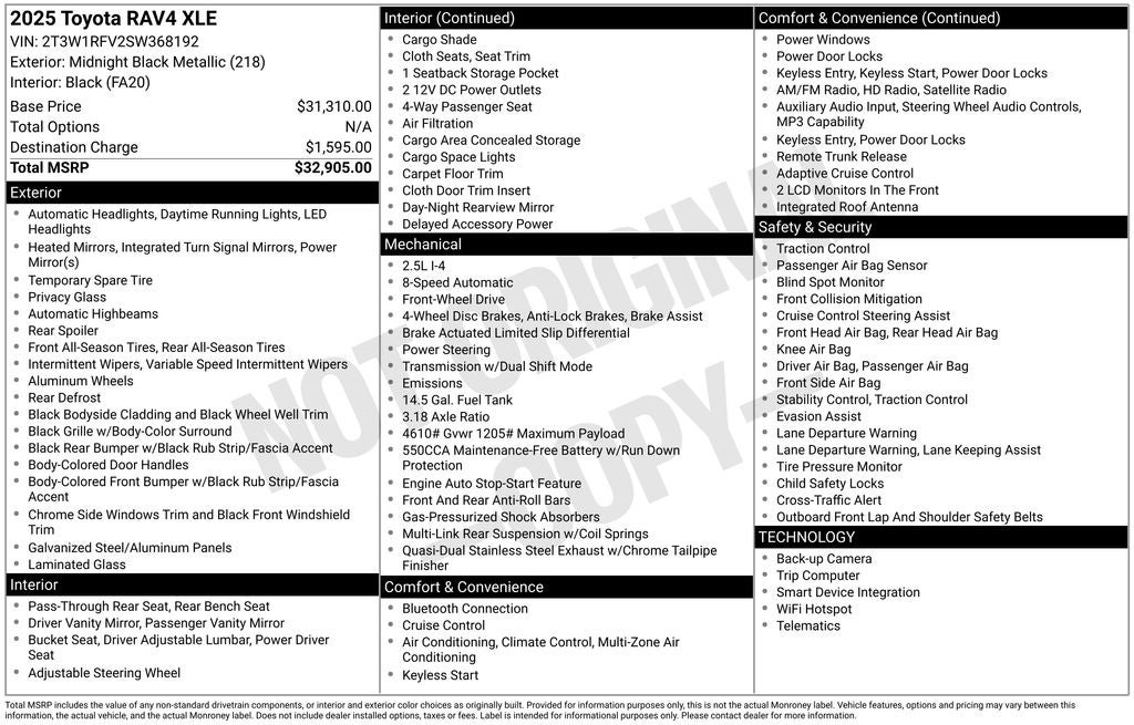 2025 Toyota RAV4 XLE
