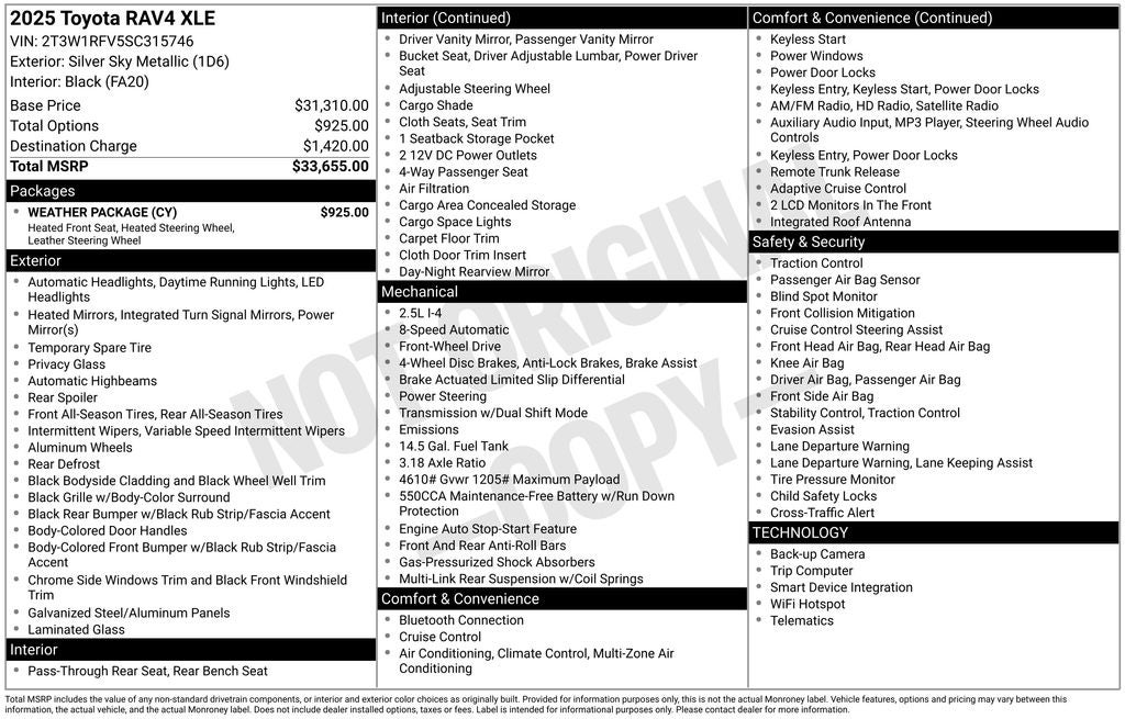 2025 Toyota RAV4 XLE