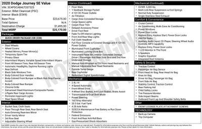 2020 Dodge Journey SE