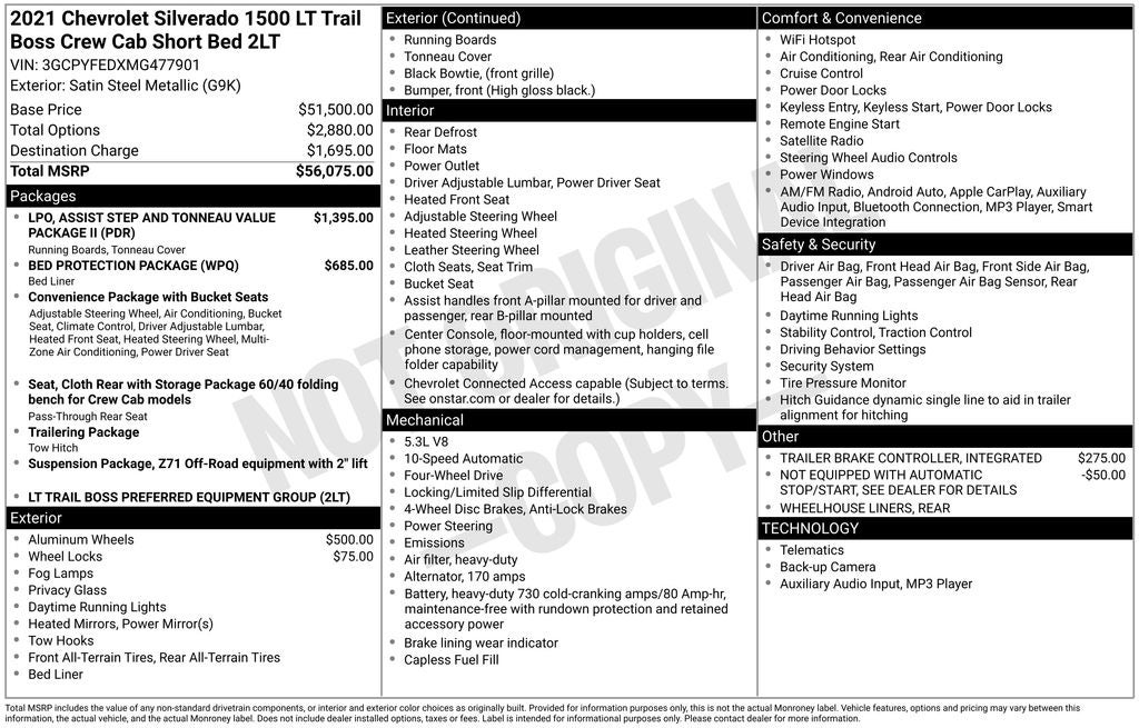 2021 Chevrolet Silverado 1500 LT Trail Boss