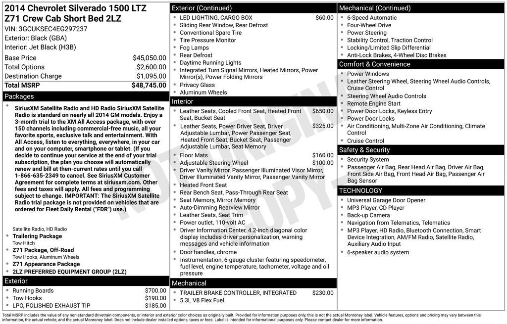 2014 Chevrolet Silverado 1500 LTZ 2LZ