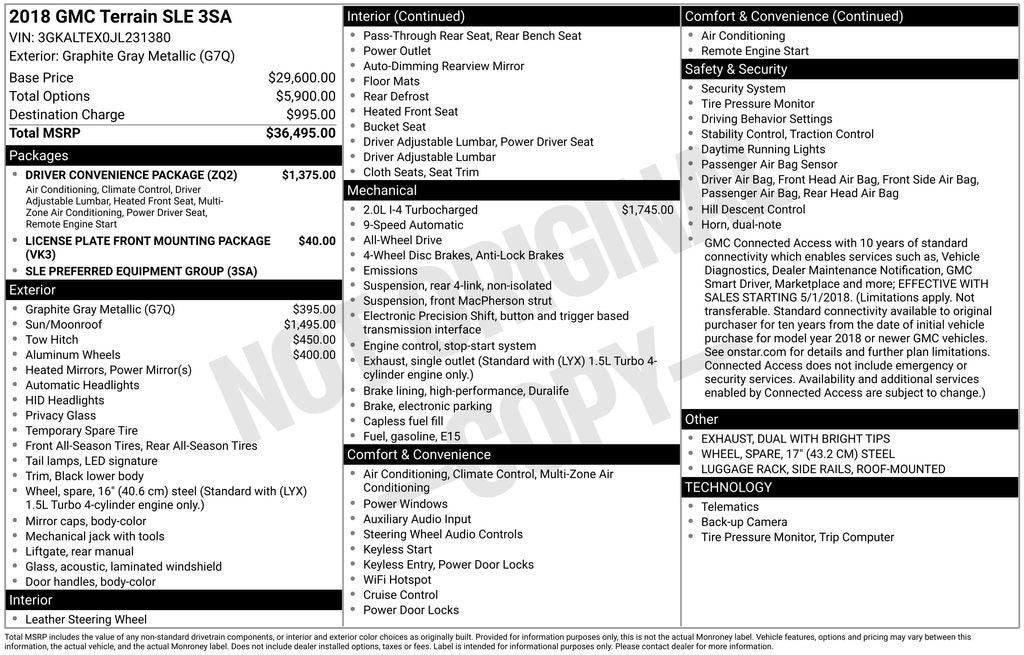 2018 GMC Terrain SLE