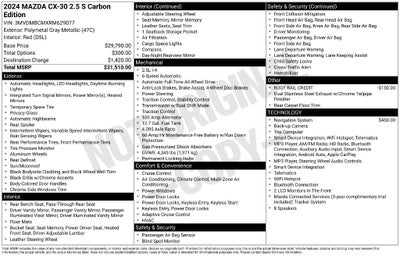 2024 Mazda Mazda CX-30 2.5 S Carbon Edition