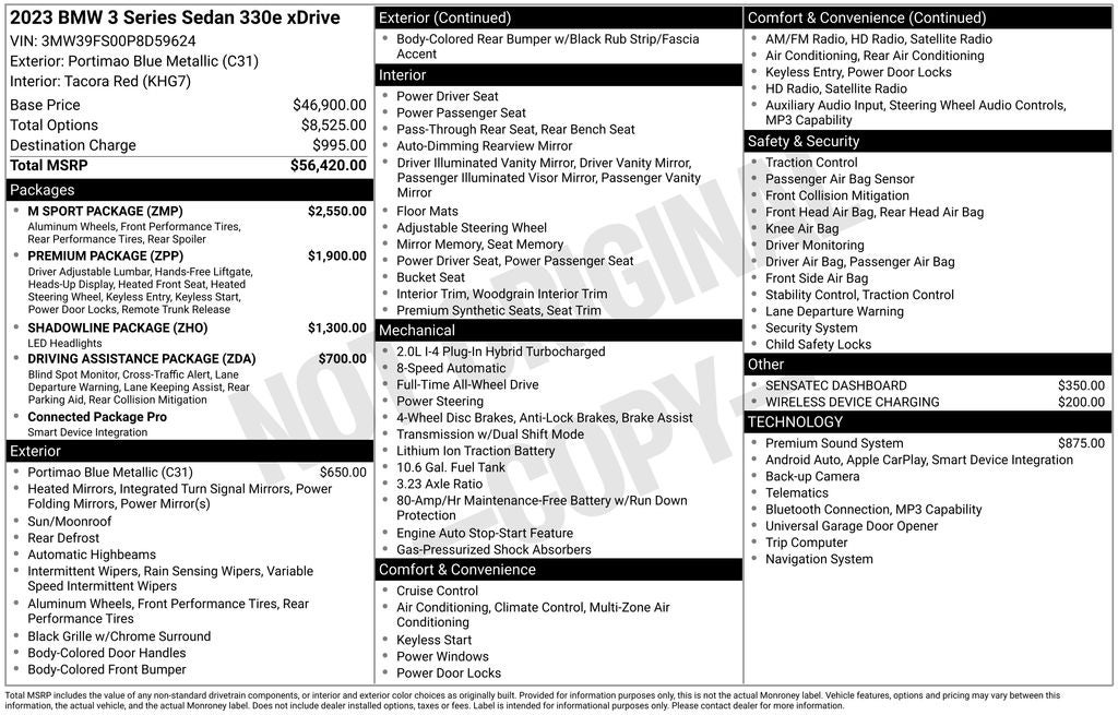 2023 BMW 3 Series 330e xDrive