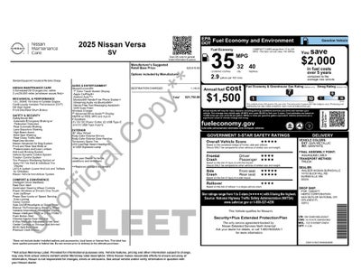 2025 Nissan Versa 1.6 SV