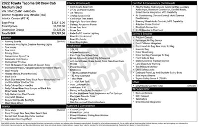 2022 Toyota Tacoma SR V6