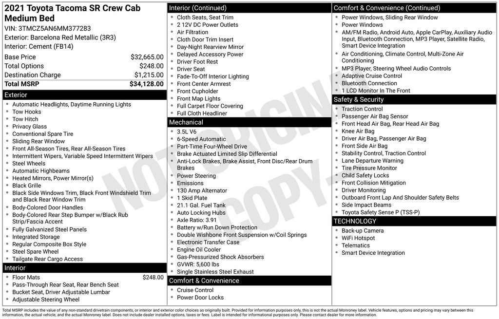 2021 Toyota Tacoma V6