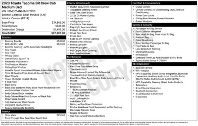 2023 Toyota Tacoma SR V6
