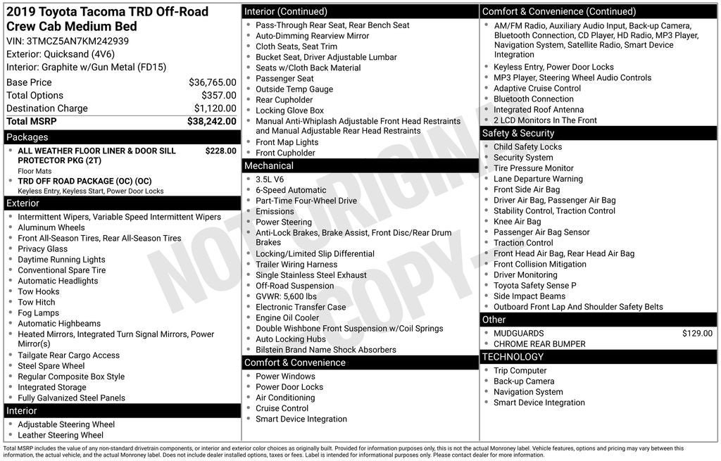 2019 Toyota Tacoma V6