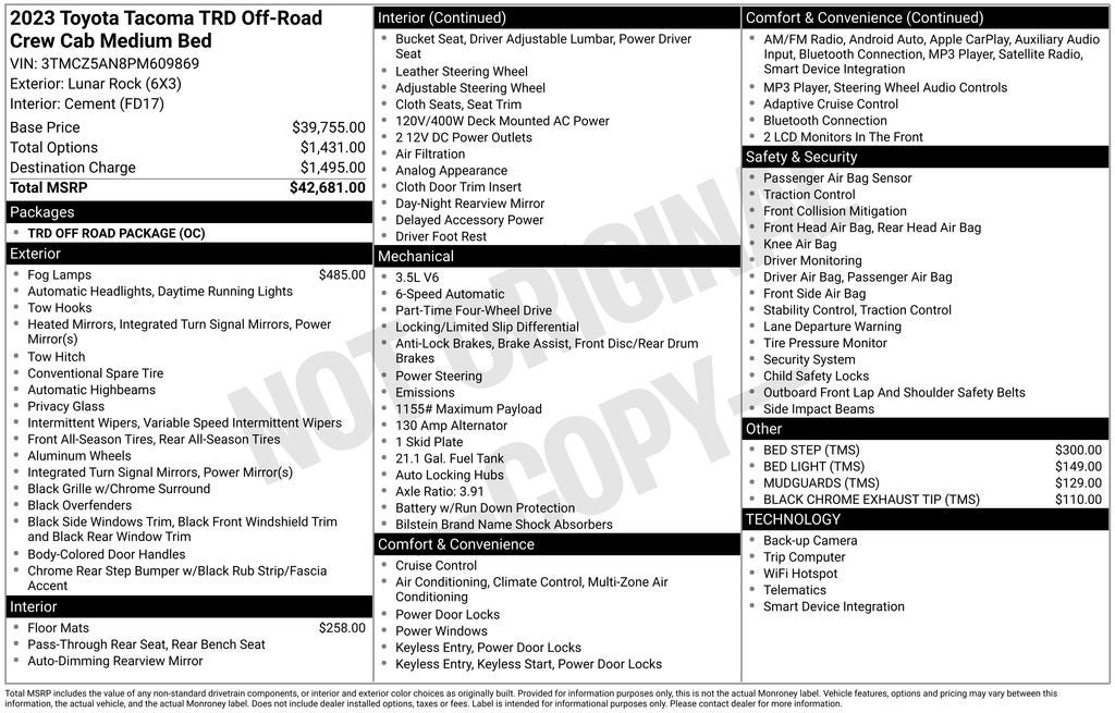 2023 Toyota Tacoma TRD Off-Road V6