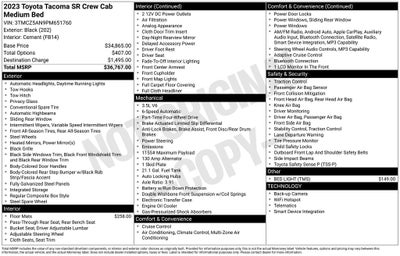 2023 Toyota Tacoma SR V6