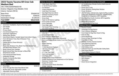 2023 Toyota Tacoma SR V6