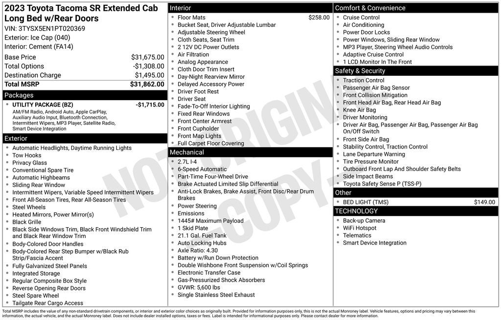 2023 Toyota Tacoma SR