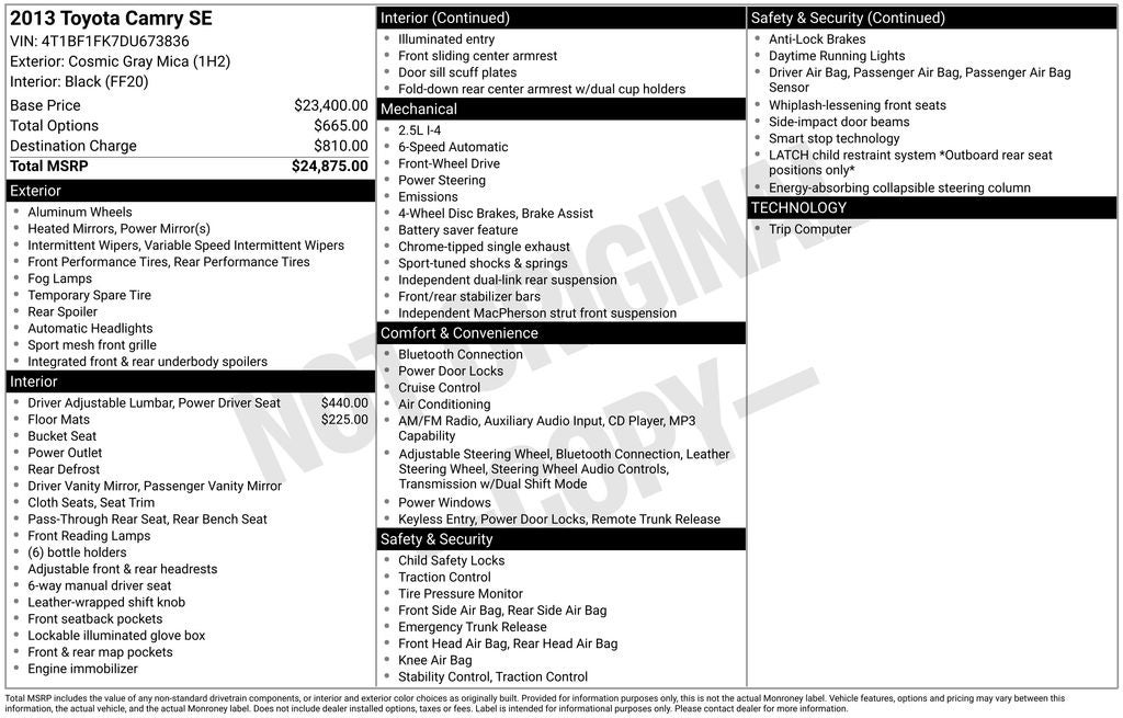 2013 Toyota Camry SE