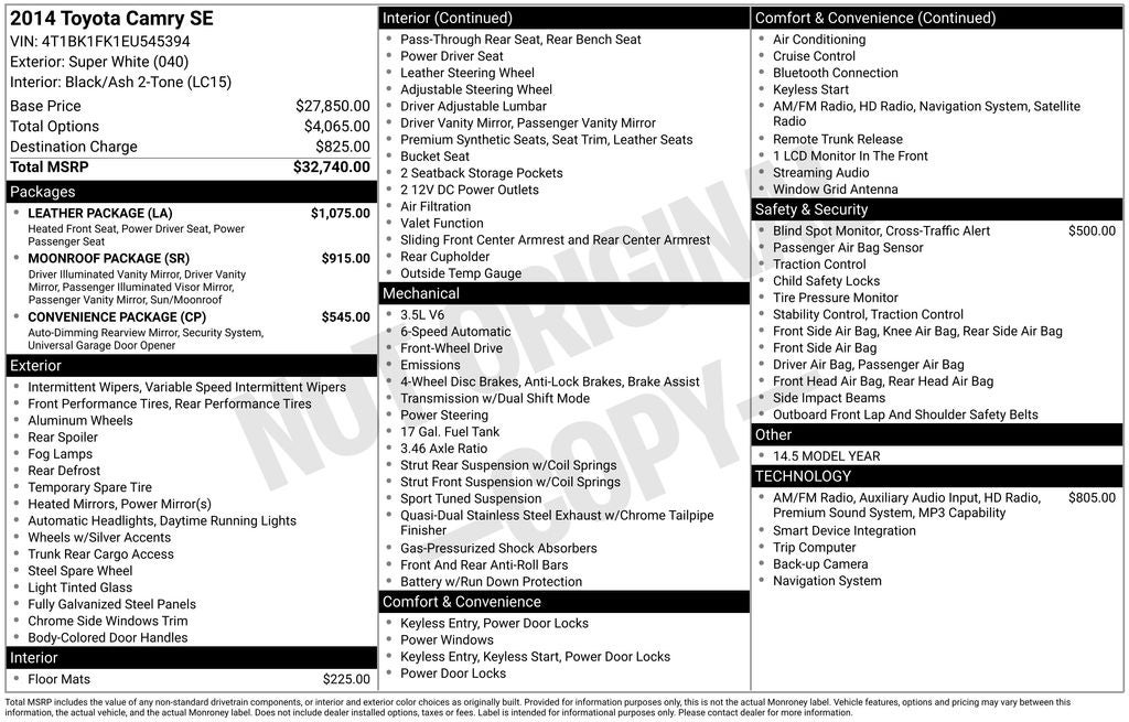 2014 Toyota Camry SE