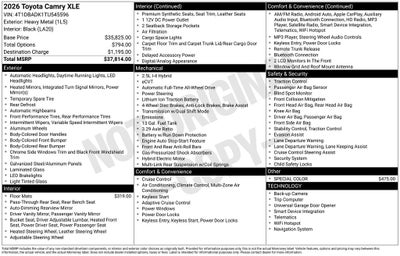 2026 Toyota Camry XLE