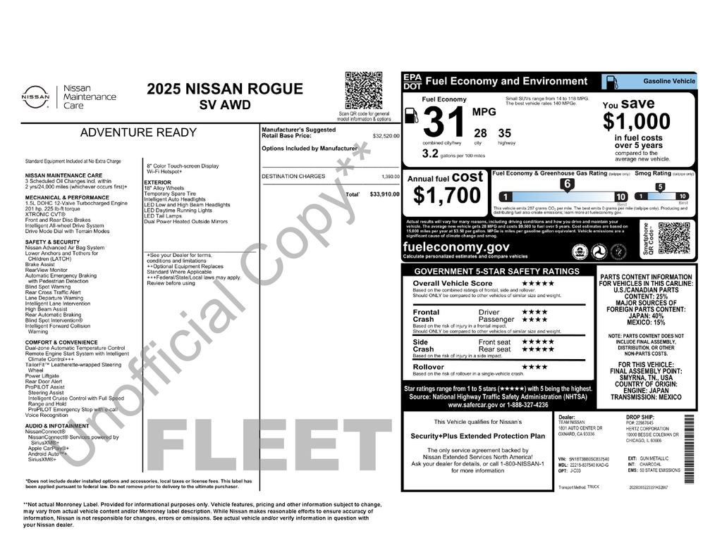 2025 Nissan Rogue SV