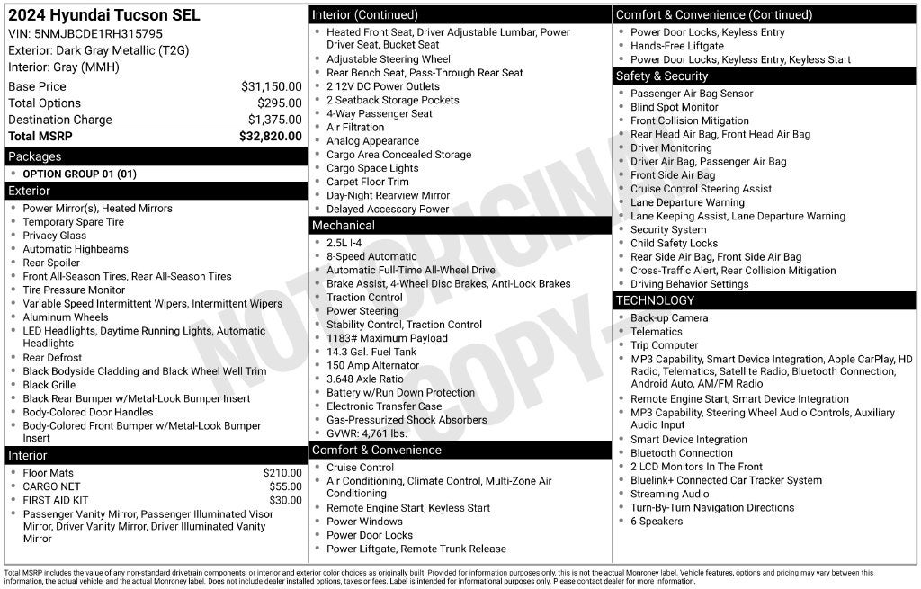 2024 Hyundai Tucson SEL