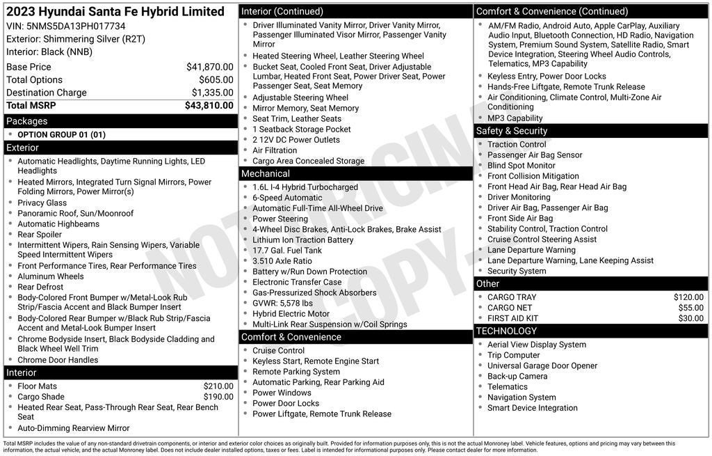 2023 Hyundai Santa Fe Hybrid Limited