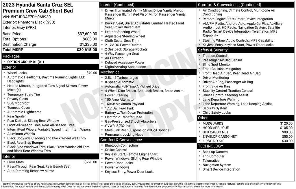 2023 Hyundai Santa Cruz SEL Premium