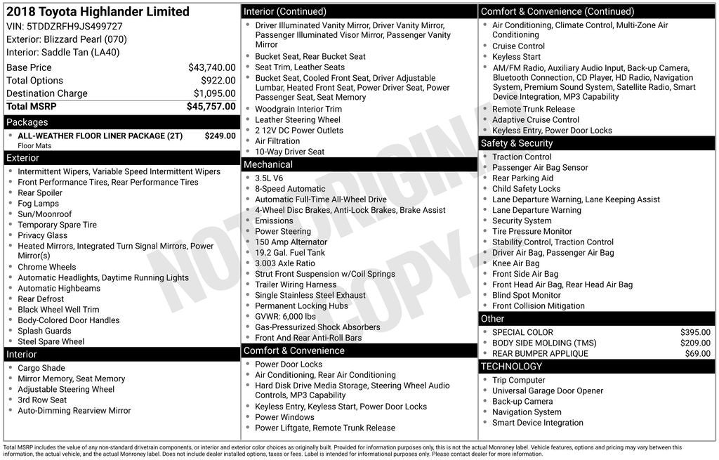 2018 Toyota Highlander Limited
