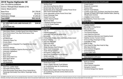 2018 Toyota Highlander SE