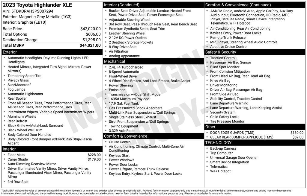 2023 Toyota Highlander XLE
