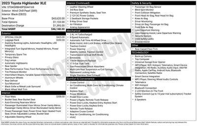 2023 Toyota Highlander XLE