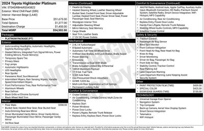 2024 Toyota Highlander Platinum