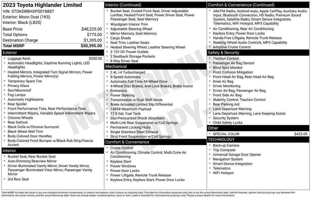 2023 Toyota Highlander Limited