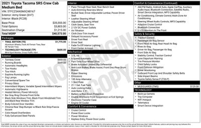 2021 Toyota Tacoma SR5 V6