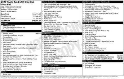 2023 Toyota Tundra SR
