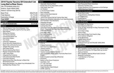 2018 Toyota Tacoma SR