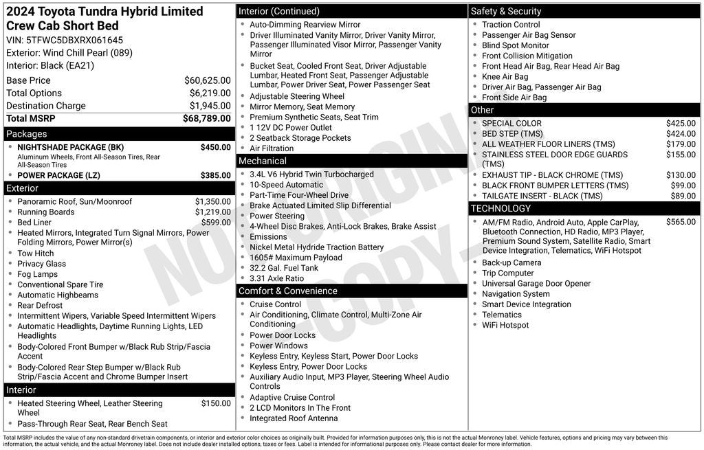 2024 Toyota Tundra Hybrid Limited