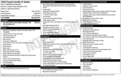 2026 Toyota Corolla LE